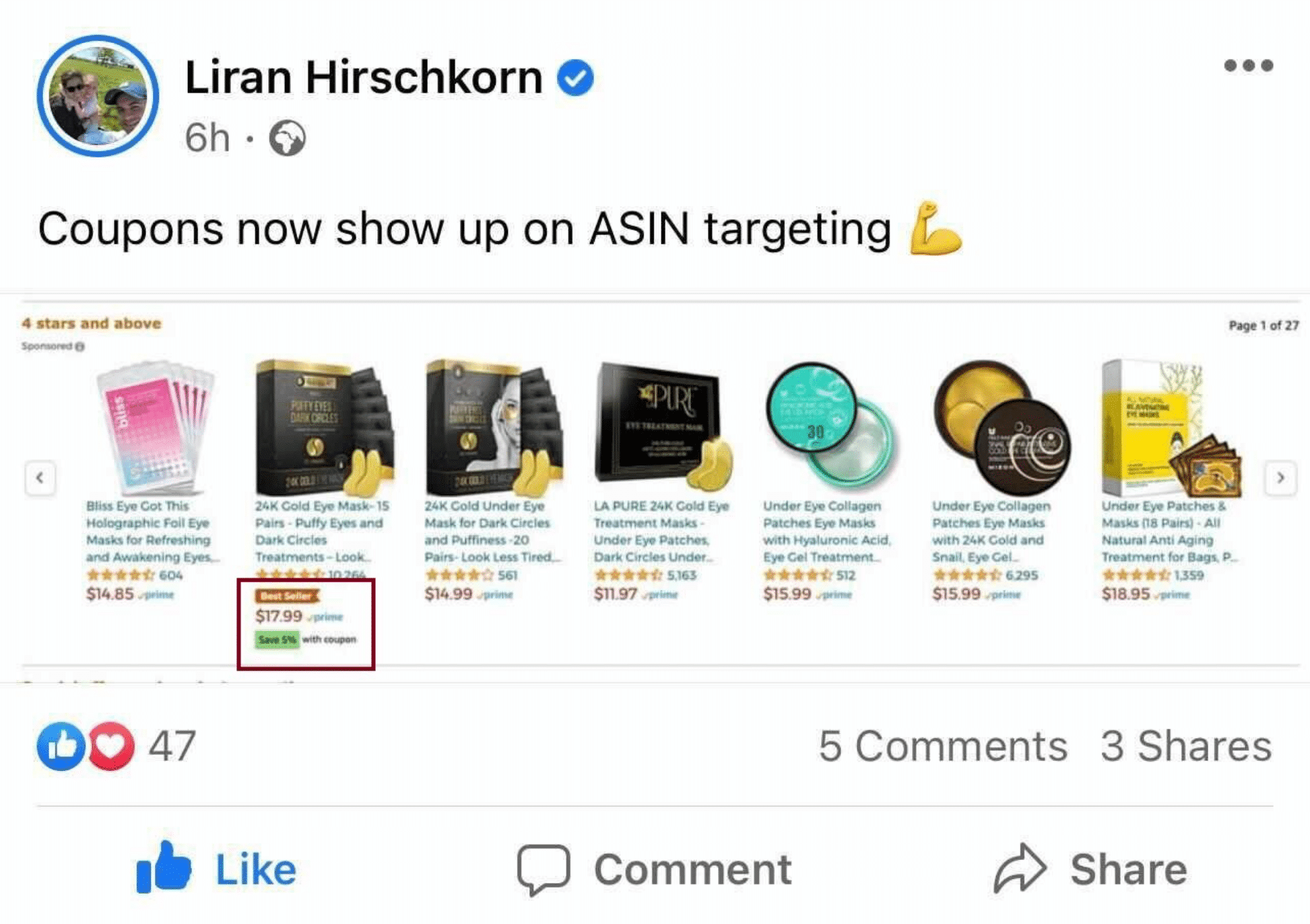 Coupons in ASIN targeting