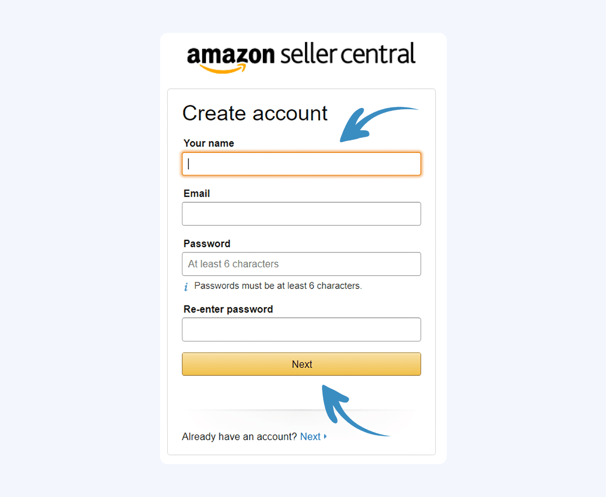 amazon seller sign up