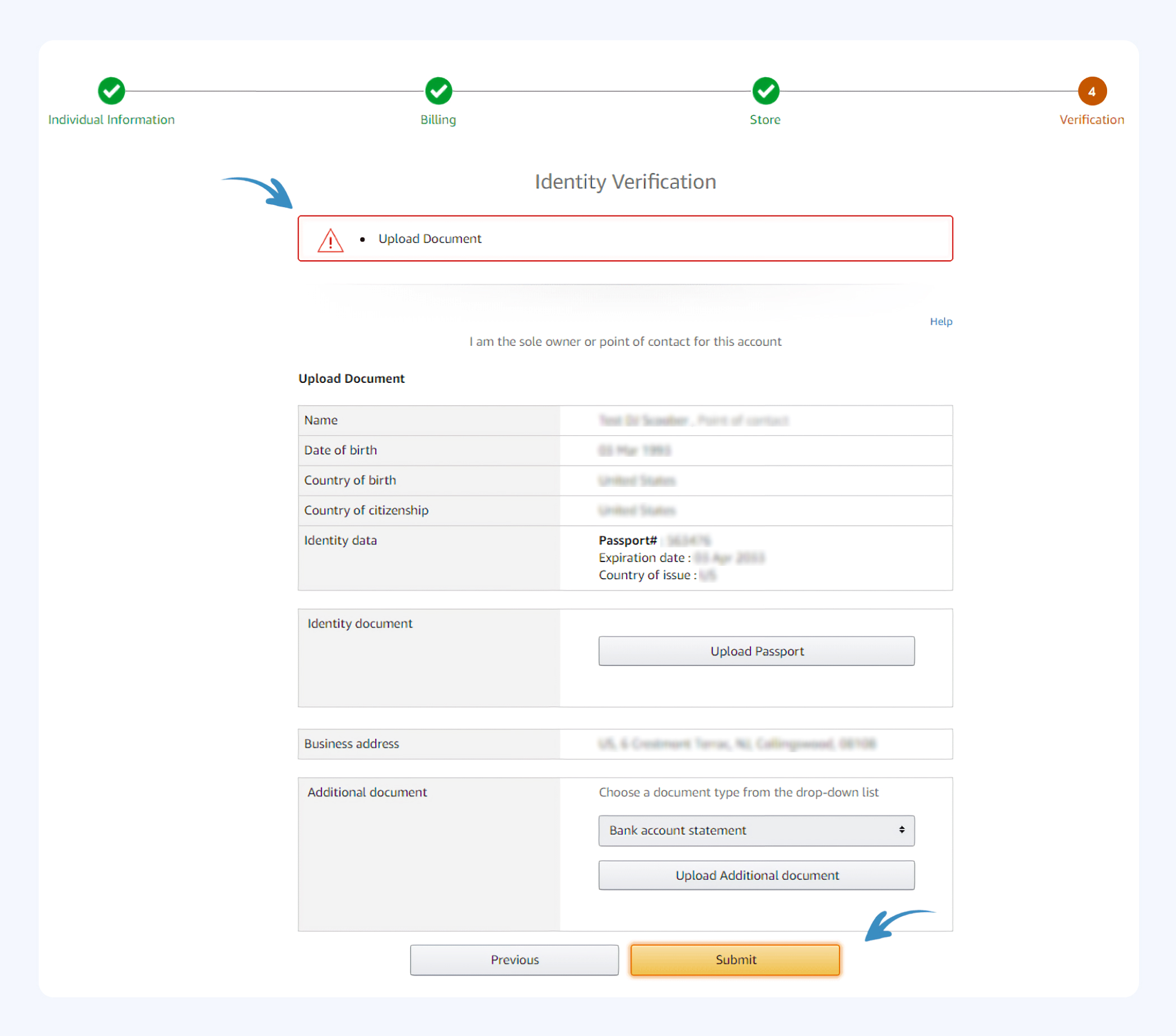 Documents Requirements to Create  Seller Central Account