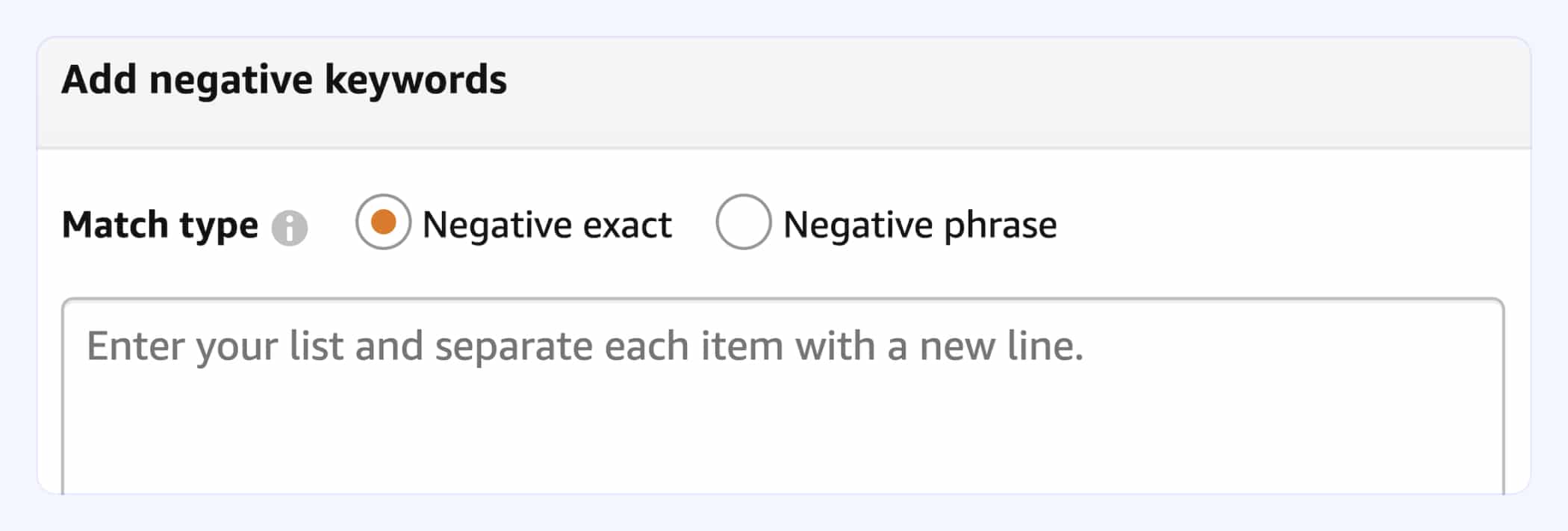How to Add Negative Exact Keywords