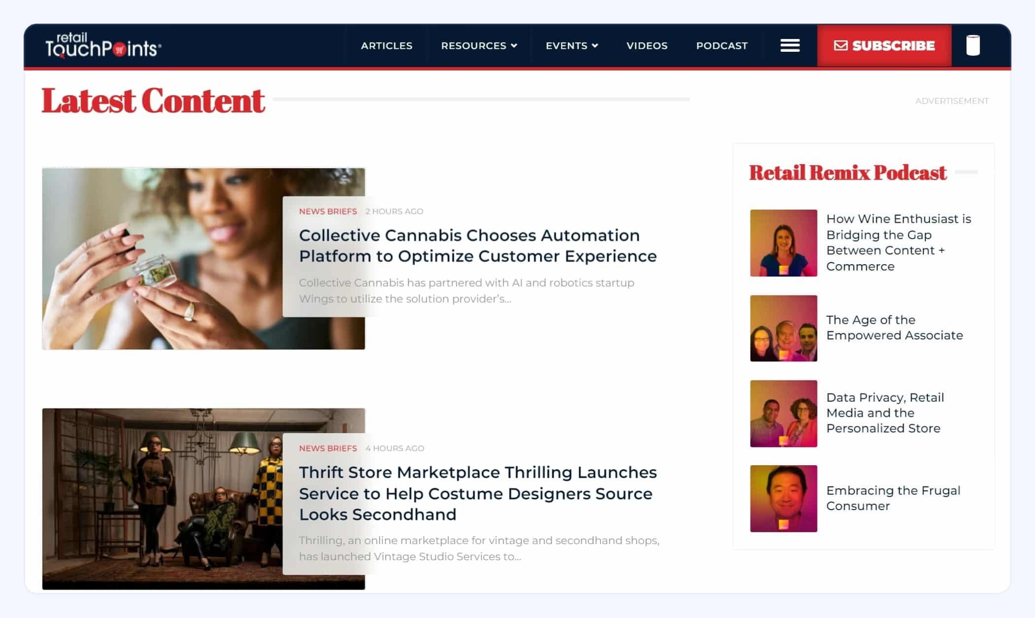 Retail TouchPoints' Main Page