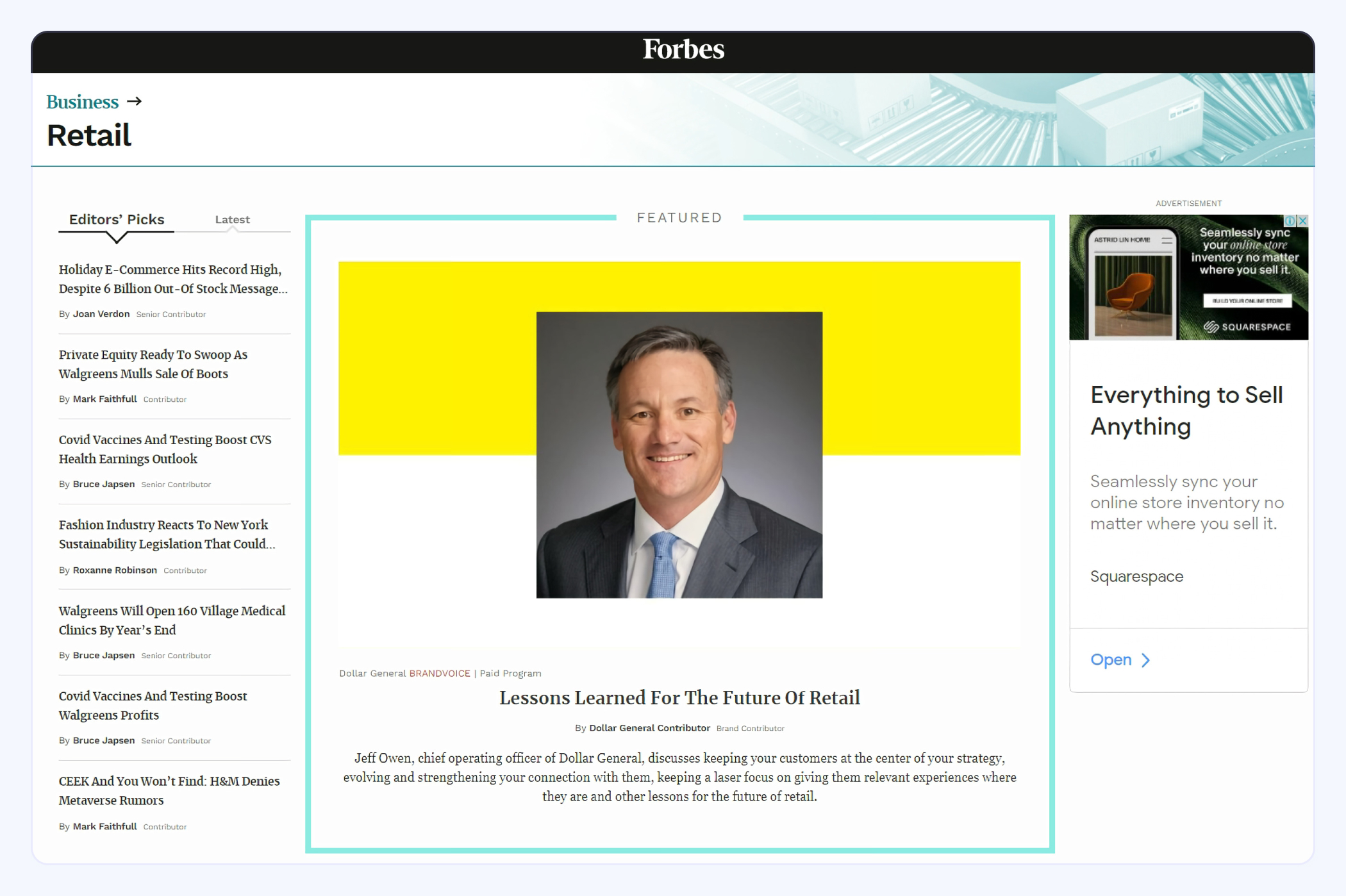 Forbes website screenshot