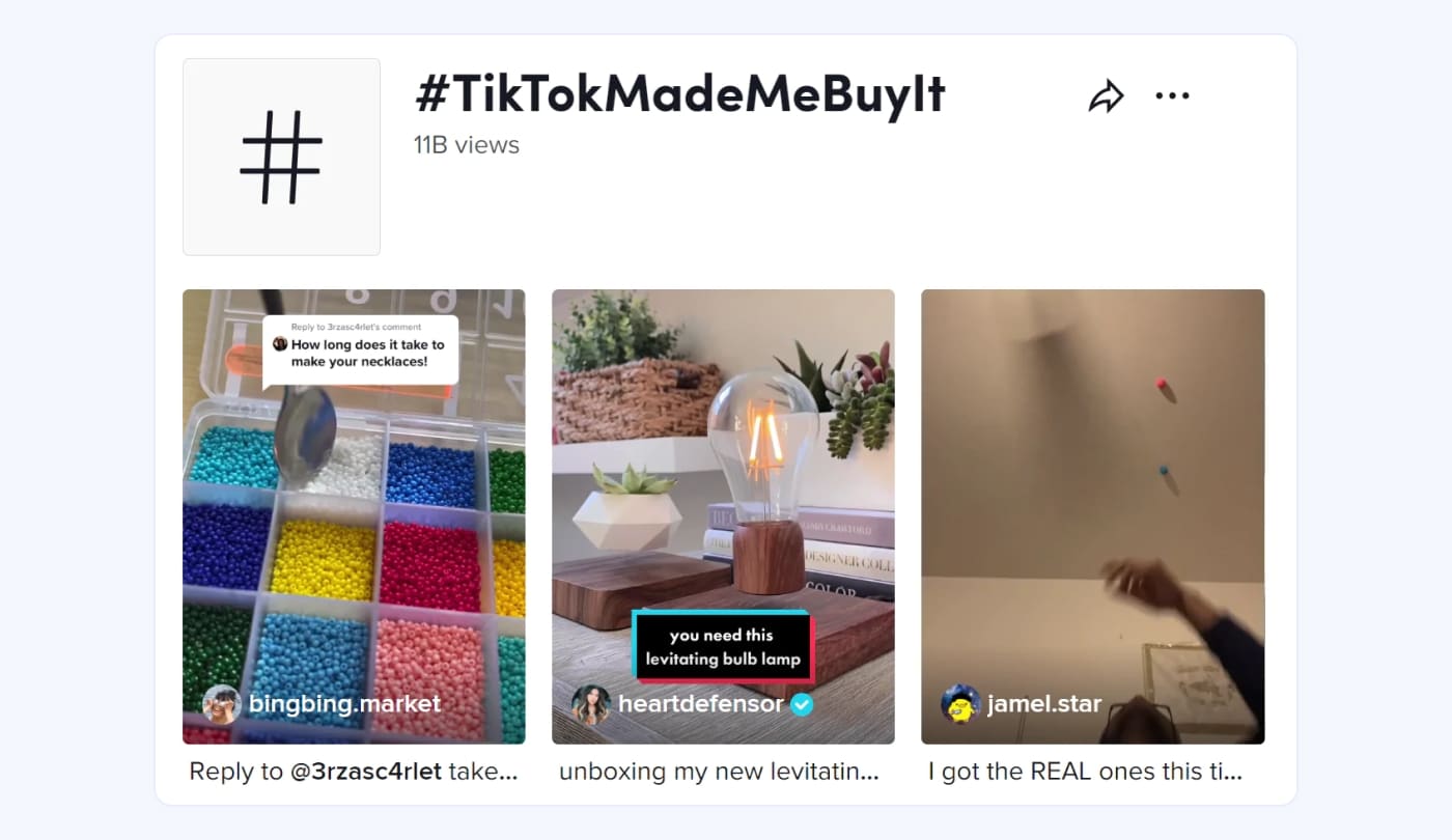 TikTok for eCommerce: #TikTokMadeMeBuyIt