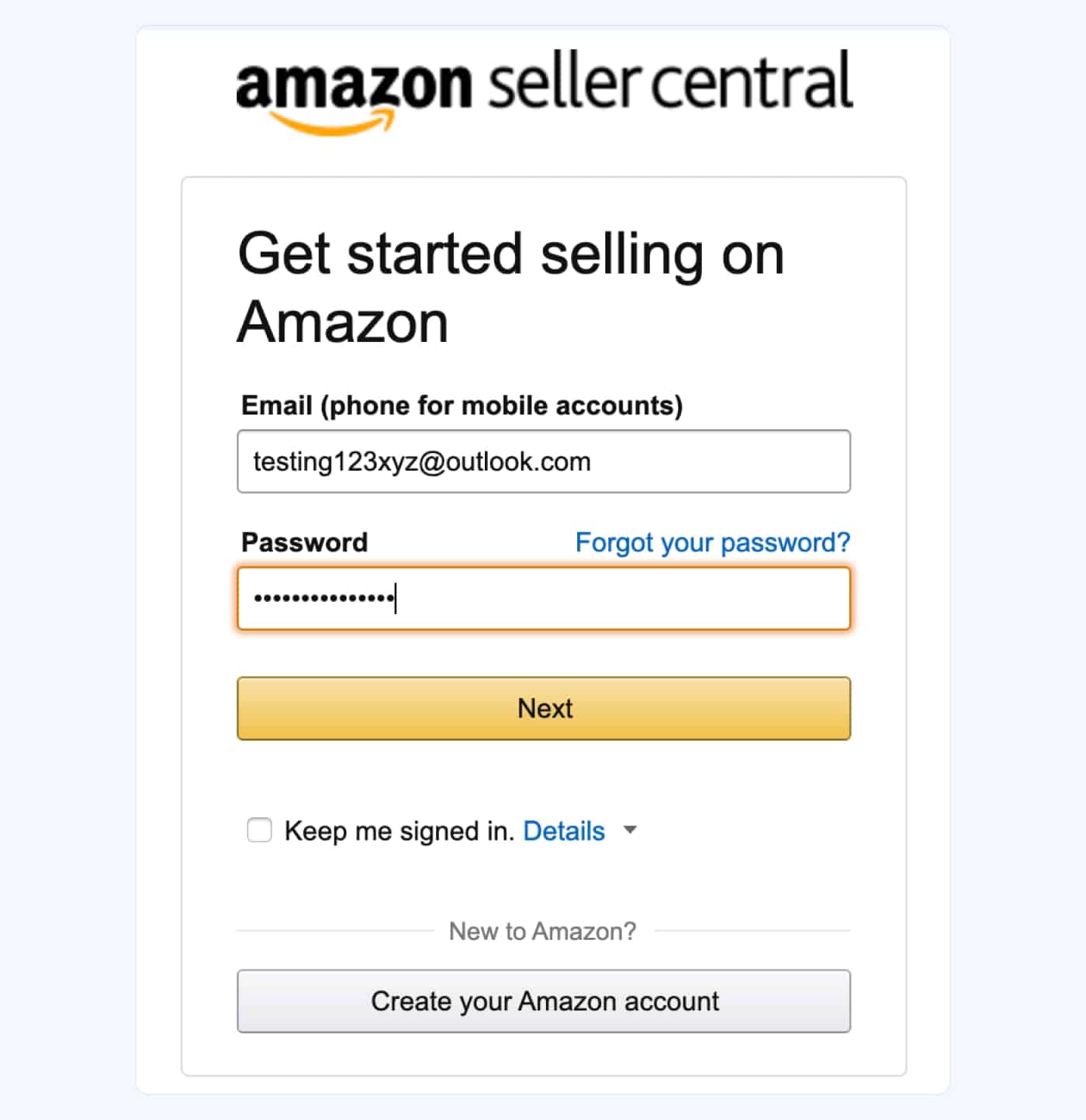 Steps to Create the Amazon Professional Seller Account