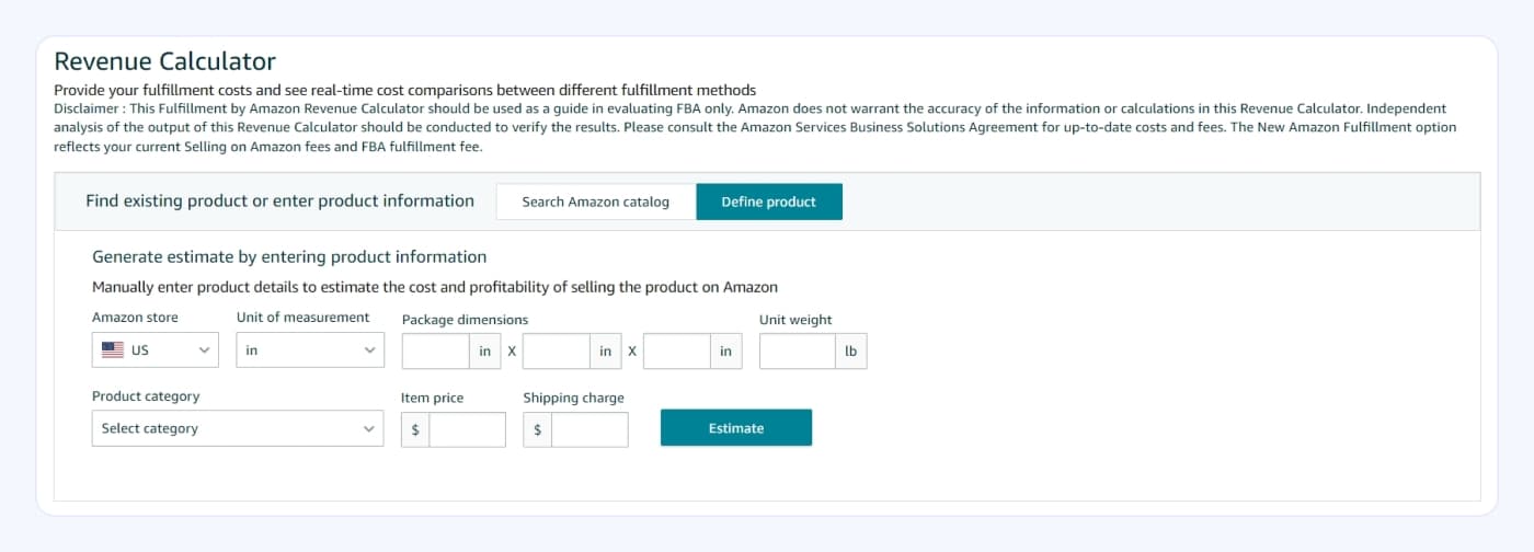 FBA vs FBM Calculator